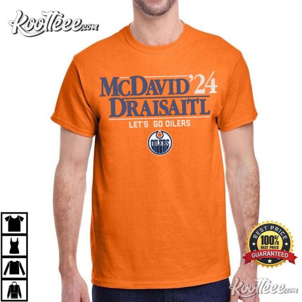 McDavid Draisaitl ’24 Let’s Go Oilers T-Shirt