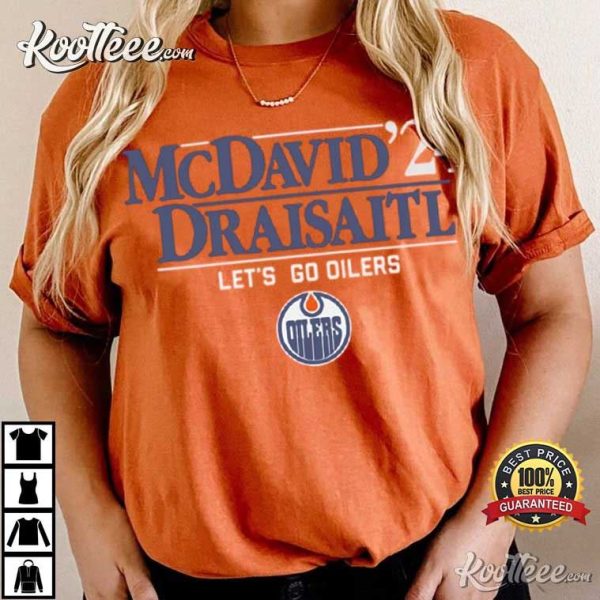 McDavid Draisaitl ’24 Let’s Go Oilers T-Shirt