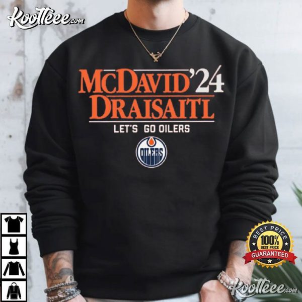 McDavid Draisaitl ’24 Let’s Go Oilers T-Shirt