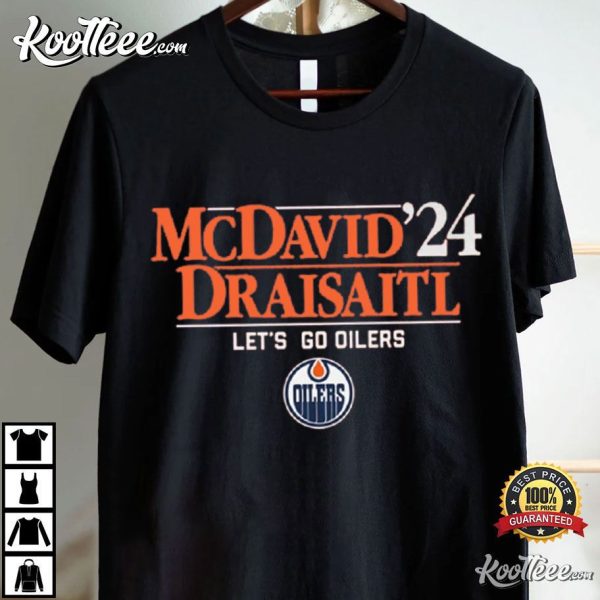 McDavid Draisaitl ’24 Let’s Go Oilers T-Shirt