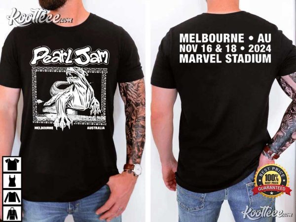 Pearl Jam In Melbourne Australia 2024 Marvel Stadium T-Shirt