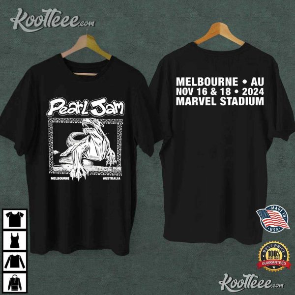 Pearl Jam In Melbourne Australia 2024 Marvel Stadium T-Shirt