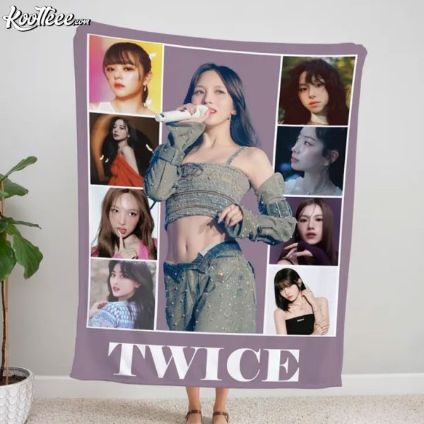 TWICE Photo Kpop Fan Merch Fleece Blanket