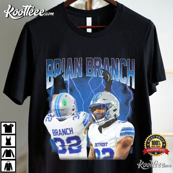 Brian Branch Detroit Lions Vintage 90s T-Shirt