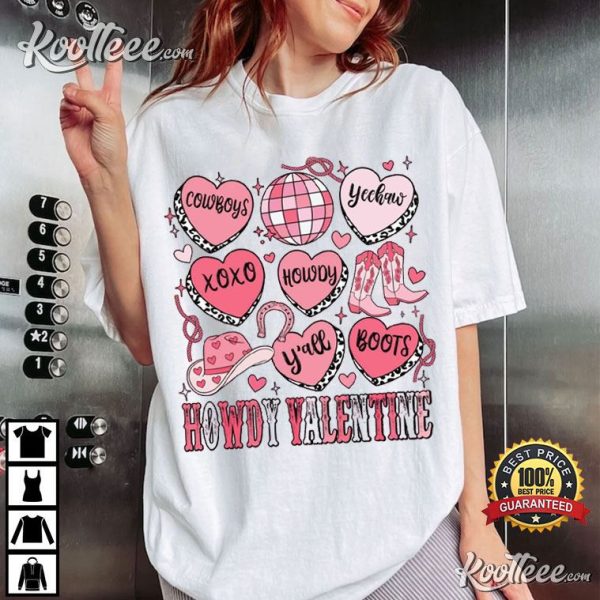 Howdy Valentine Western Cowgirl T-Shirt