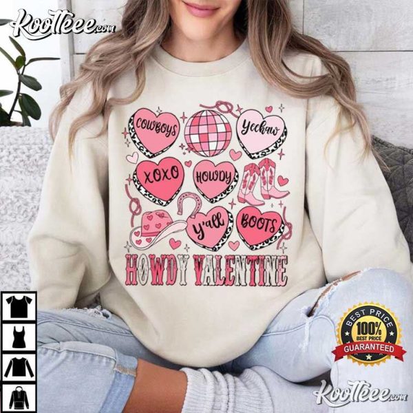 Howdy Valentine Western Cowgirl T-Shirt