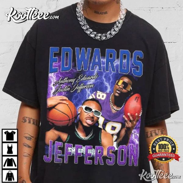 Anthony Edwards And Justin Jefferson Vintage Minnesota T-Shirt