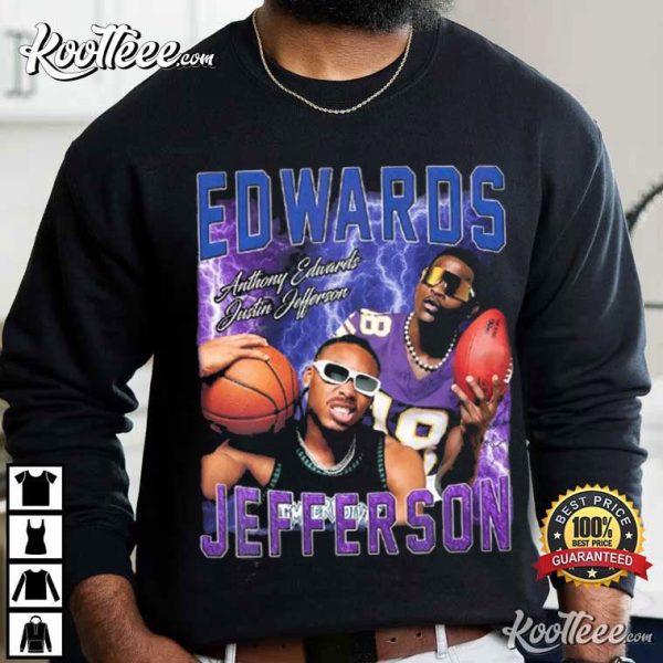 Anthony Edwards And Justin Jefferson Vintage Minnesota T-Shirt