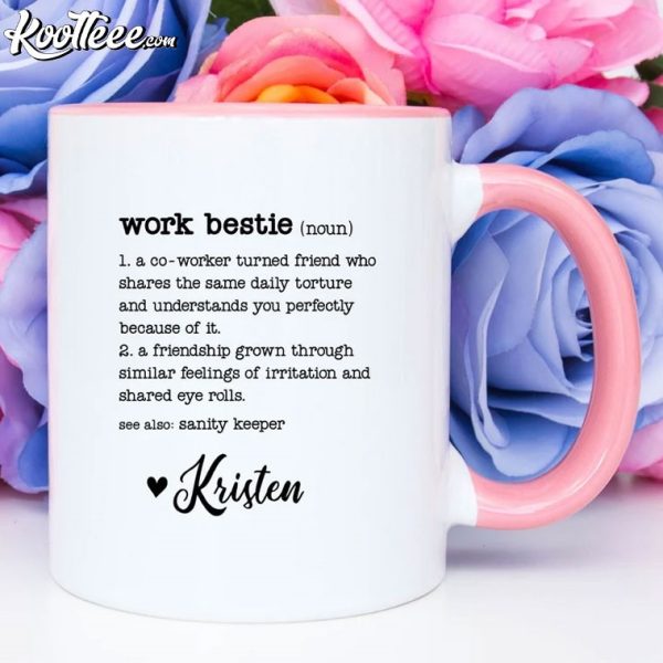 Work Bestie Gift For Coworker Personalized Mug