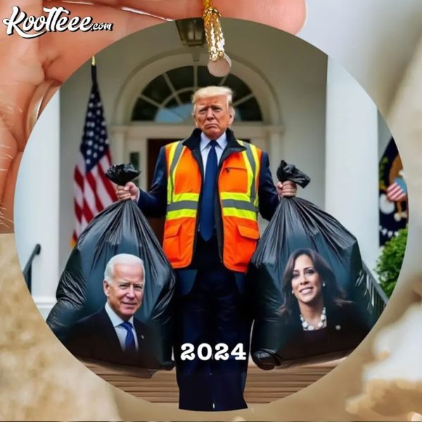 Donald Trump 2024 Biden Kamala Garbage Funny Ornament