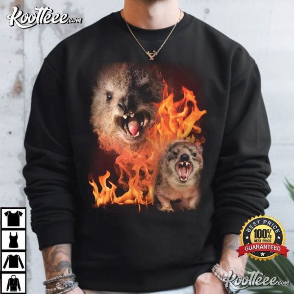 Rock Hyrax Fire Meme Gift T-Shirt