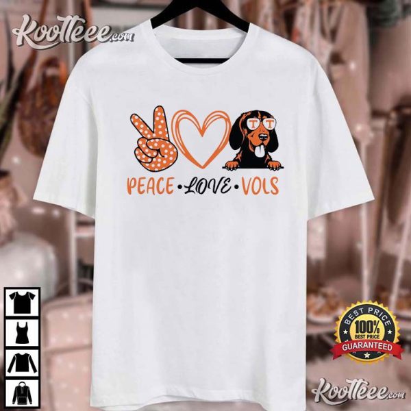 Tennessee Vols Football Peace Love Vols T-Shirt