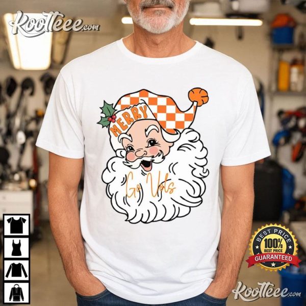 Tennessee Volunteers Go Vols Santa Merry Christmas T-Shirt