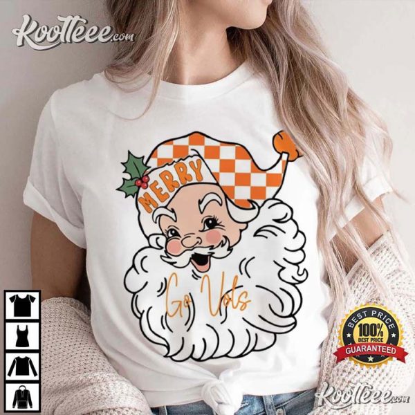 Tennessee Volunteers Go Vols Santa Merry Christmas T-Shirt