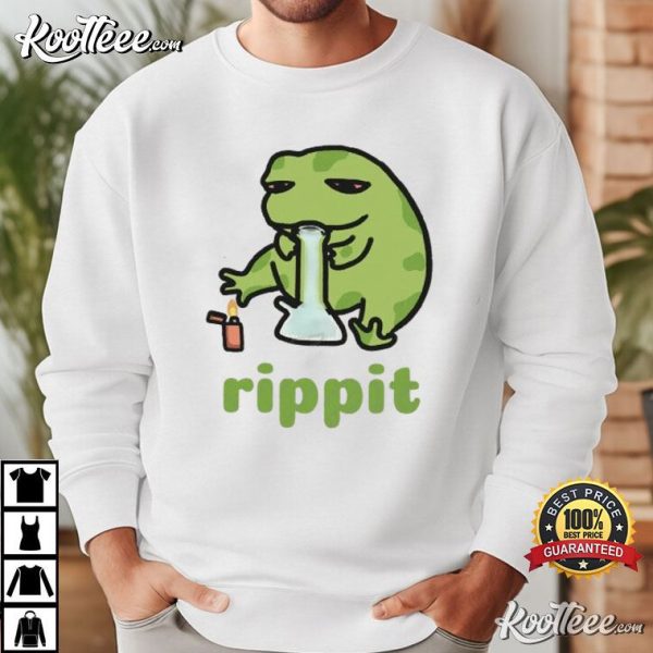 Rippit Stoner Frog Funny T-Shirt