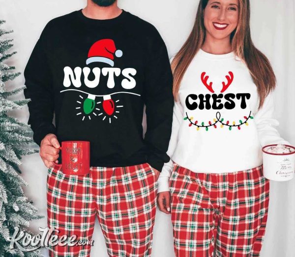 Chest And Nuts Christmas Couple Shirts