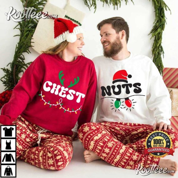 Chest And Nuts Christmas Couple Shirts