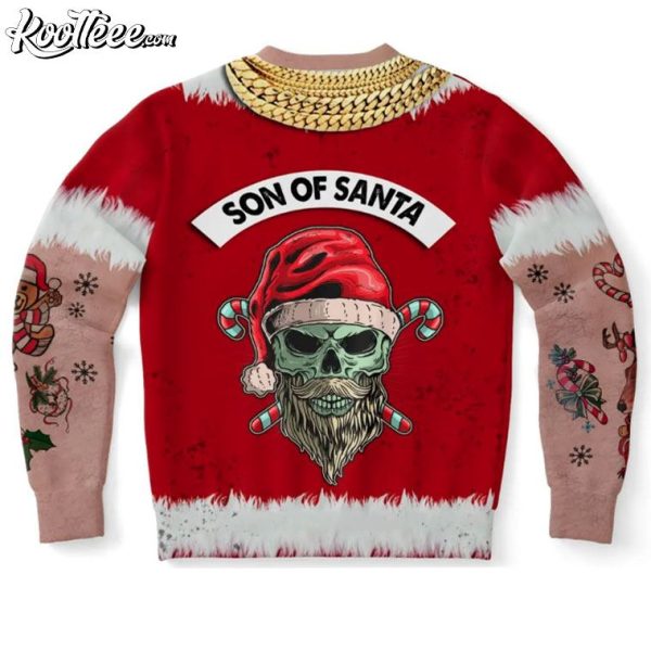 Son Of Santa Hip Hop Funny Ugly Christmas Sweater