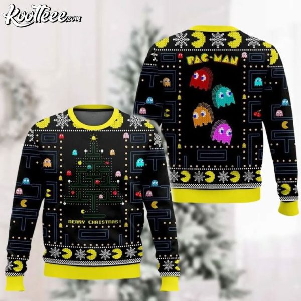 Pac-Man 80s Arcade Game Christmas Ugly Sweater