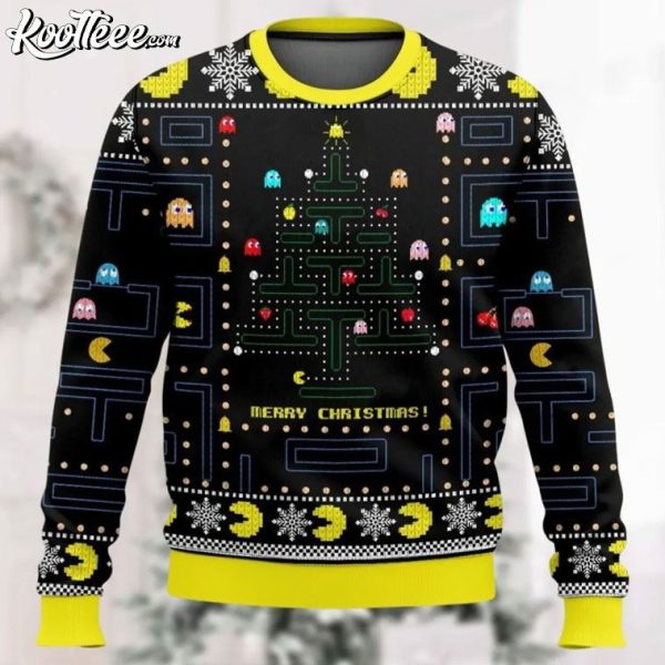 Pac-Man 80s Arcade Game Christmas Ugly Sweater