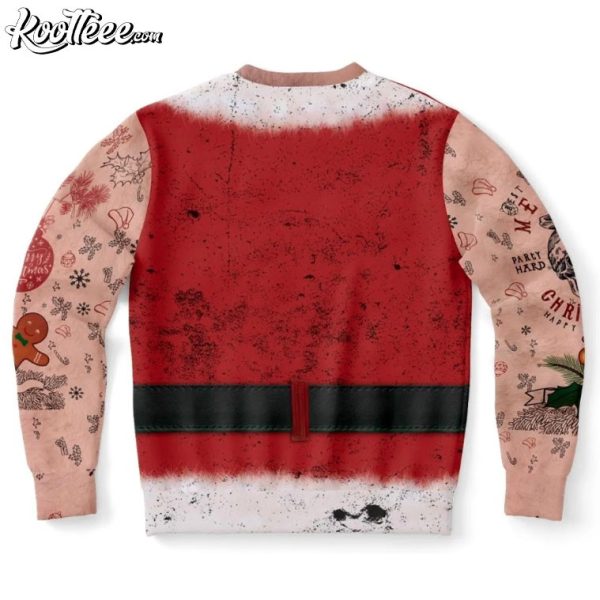 Hairy Chest Funny Santa Ugly Christmas Sweater