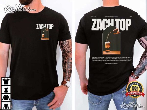 Zach Top Cold Beer And Country Music Tour 2025 T-Shirt