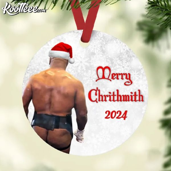 Funny Mike Tyson Butt Merry Chrithmith Ornament