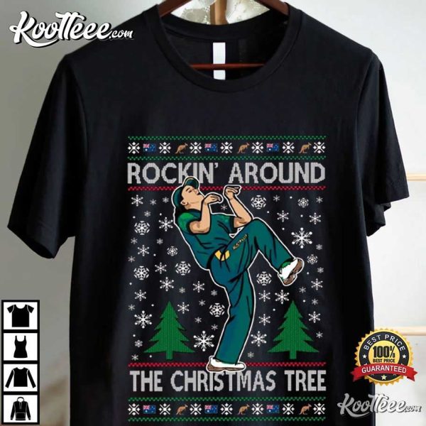 Raygun Breakdancer Rockin Around The Christmas Tree T-Shirt