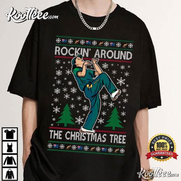 Raygun Breakdancer Rockin Around The Christmas Tree T-Shirt