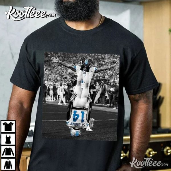 Amon-Ra St Brown Headstand Celebration Detroit Lions T-Shirt