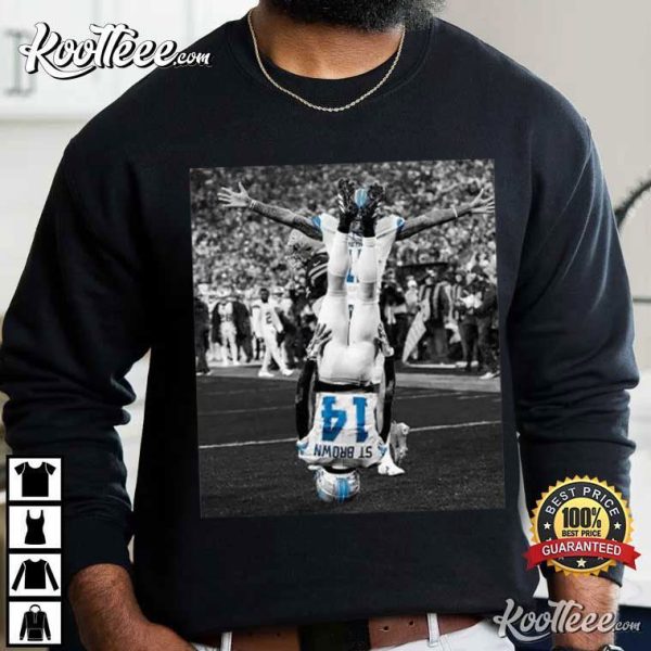 Amon-Ra St Brown Headstand Celebration Detroit Lions T-Shirt