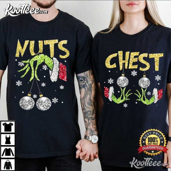 Chestnuts Matching Funny Christmas Couple Shirts