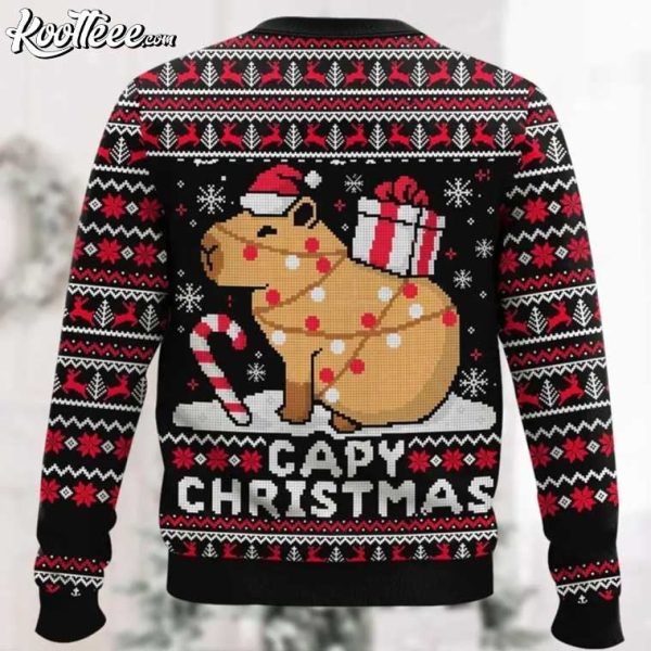 Capy Christmas Capybara Ugly Sweater