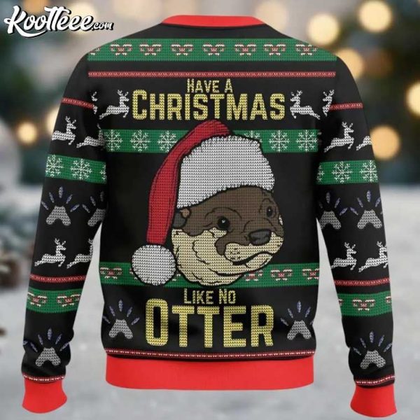 Otter Sea Animal Ugly Christmas Sweater