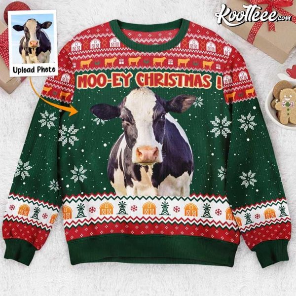 Cow Moo-ey Christmas Ugly Sweater