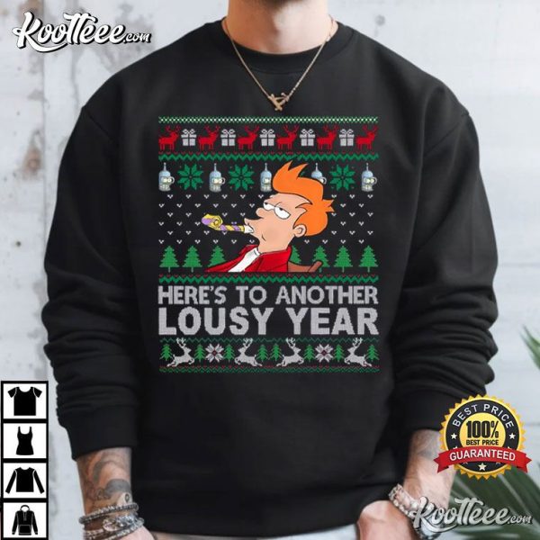 Futurama Philip J Fry Lousy Year Ugly Christmas T-Shirt