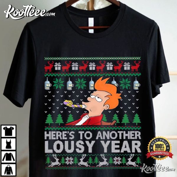 Futurama Philip J Fry Lousy Year Ugly Christmas T-Shirt