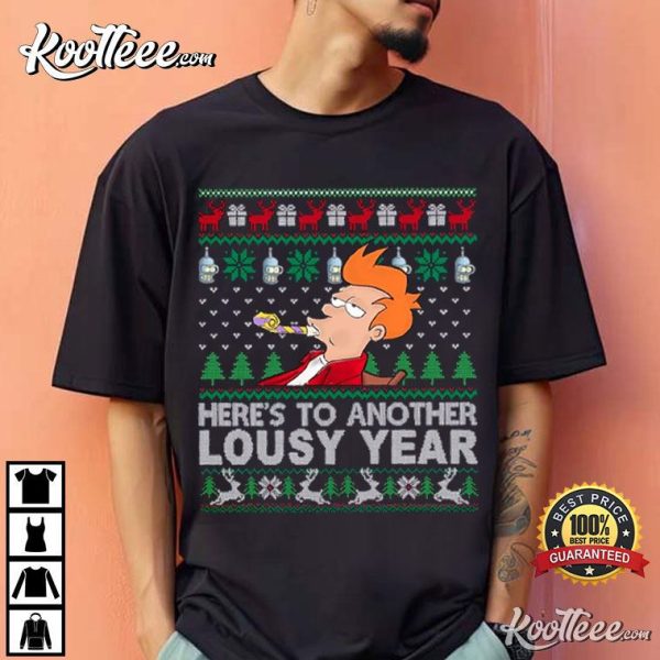 Futurama Philip J Fry Lousy Year Ugly Christmas T-Shirt