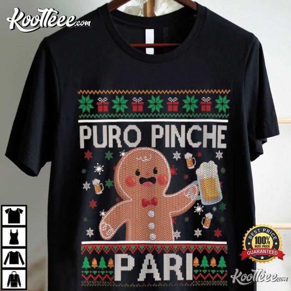 Puro Pinche Pari Feliz Navidad Latina Christmas T-Shirt