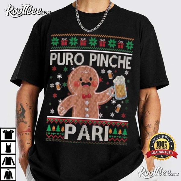 Puro Pinche Pari Feliz Navidad Latina Christmas T-Shirt