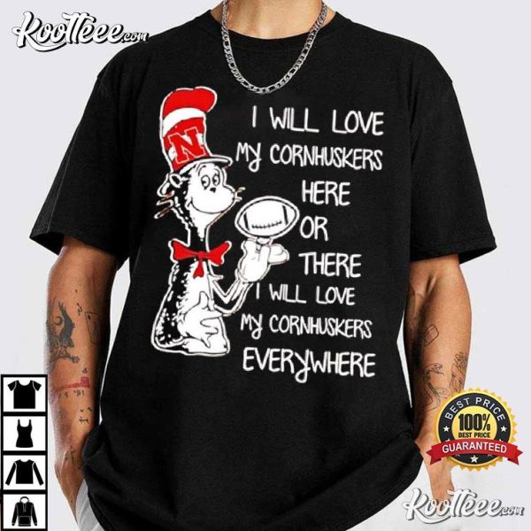 Nebraska Cornhuskers Dr Seuss Gift For Fan T-Shirt