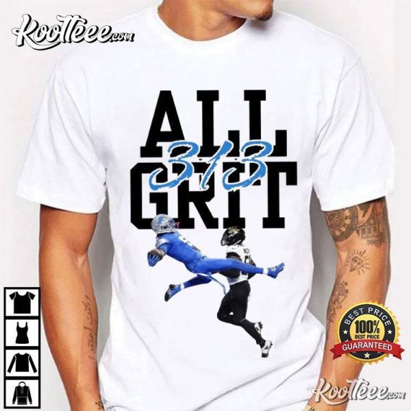 Detroit Lions All Grit 313 Football T-Shirt