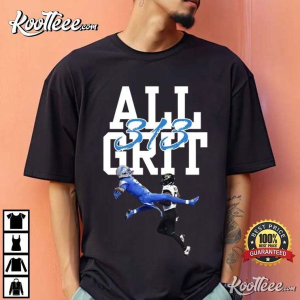 Detroit Lions All Grit 313 Football T-Shirt