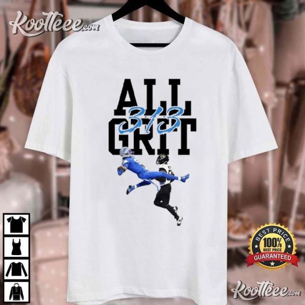 Detroit Lions All Grit 313 Football T-Shirt