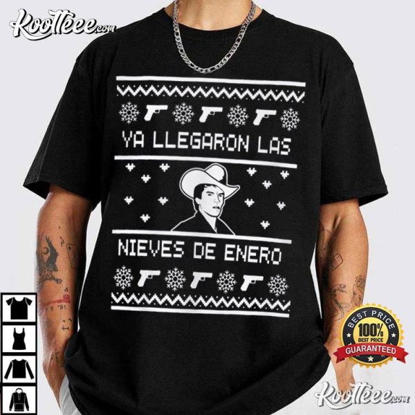 Chalino Sanchez Ya Llegaron Las Nieves De Enero Christmas T-Shirt