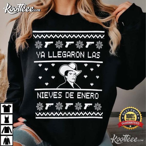 Chalino Sanchez Ya Llegaron Las Nieves De Enero Christmas T-Shirt