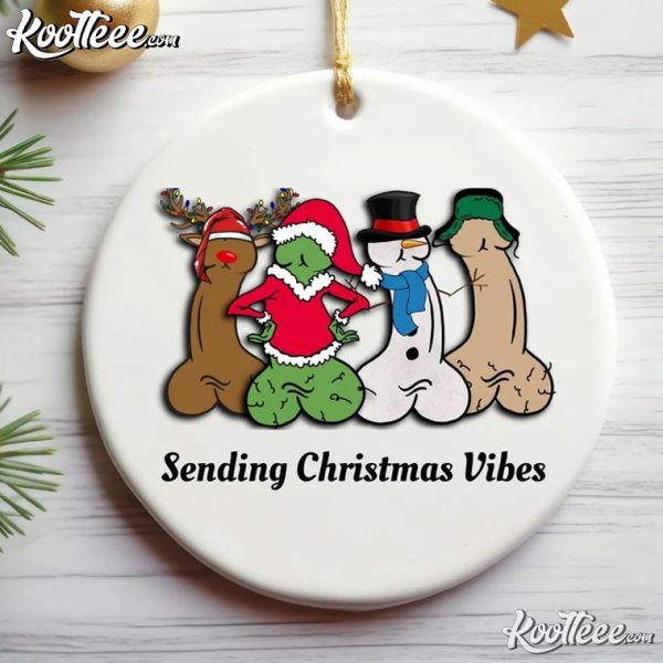 Sending Christmas Vibes Funny White Elephant Ornament