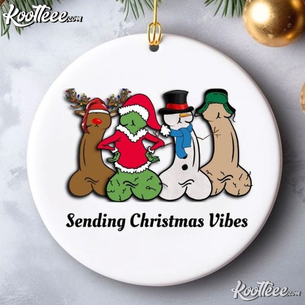 Sending Christmas Vibes Funny White Elephant Ornament