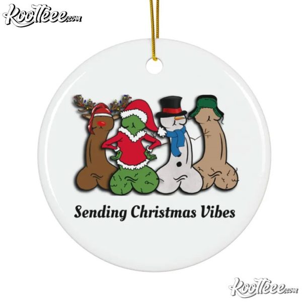 Sending Christmas Vibes Funny White Elephant Ornament