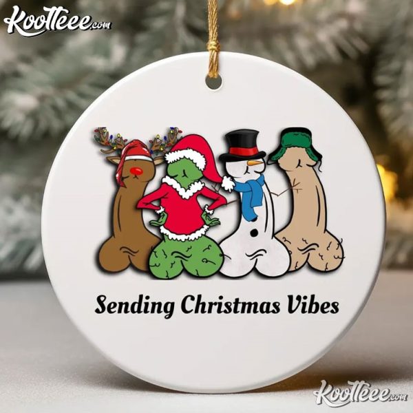 Sending Christmas Vibes Funny White Elephant Ornament